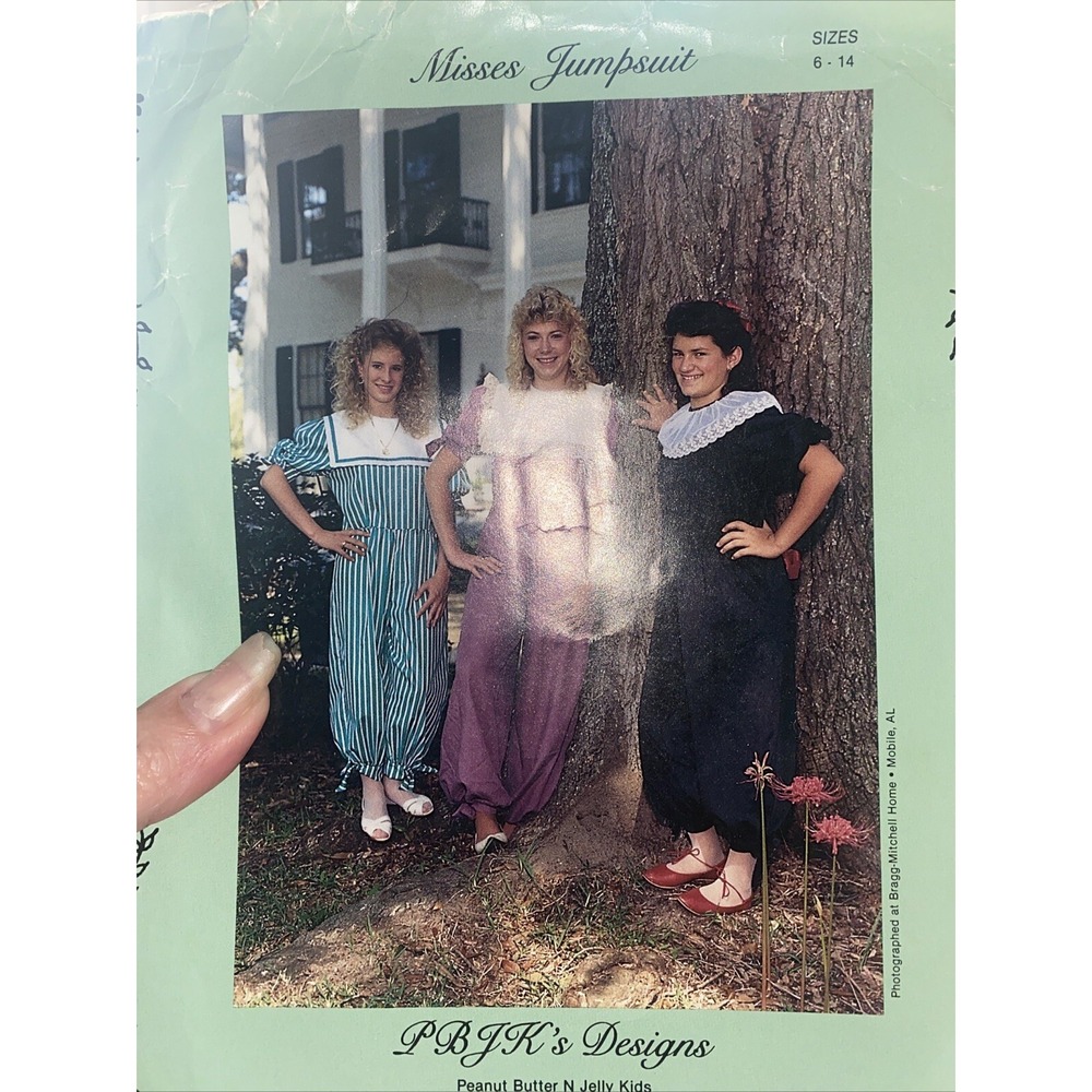 Misses Jumpsuit 6-14 Peanut Butter N Jelly Kids Designs Pattern Cut Complete
